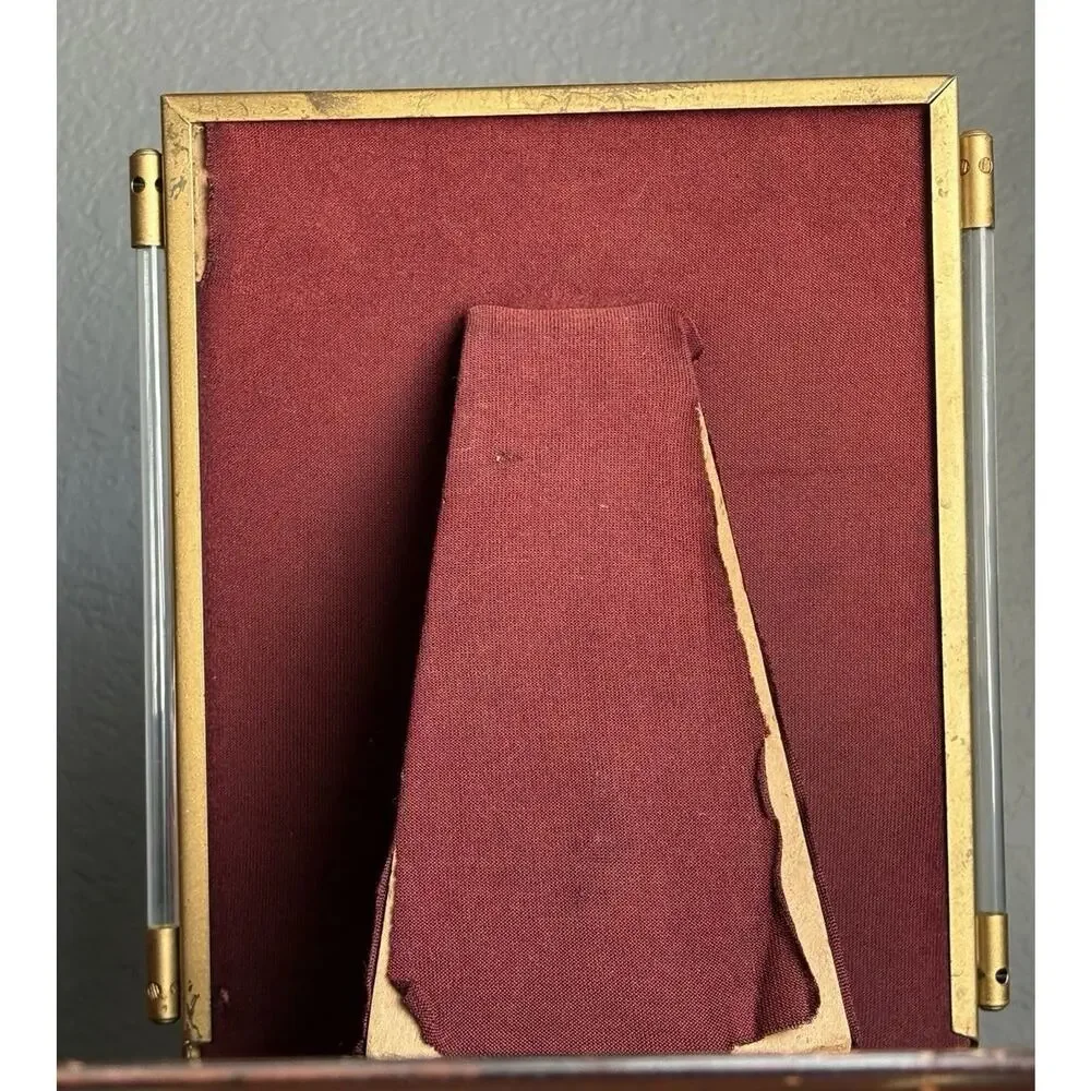 VtG Matson Hollywood Regency Gold Tone Lucite Side Column Picture Frame Art Deco
